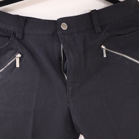 michael kors black pants. Viscose Blend Zip Pants. size 10 - Picture 2 of 8
